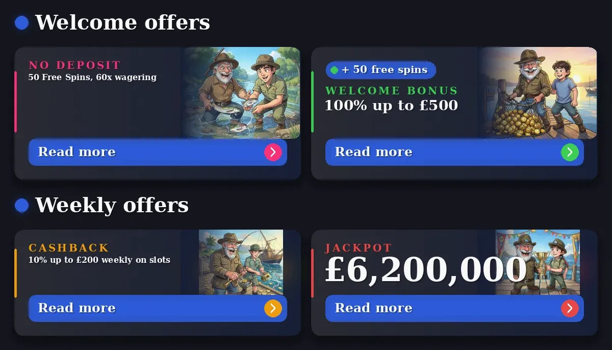 BassWin Casino: 50 Free Spins, 60x wagering, 100% £500, 10% up to £200 weekly on slots, £6,200,000